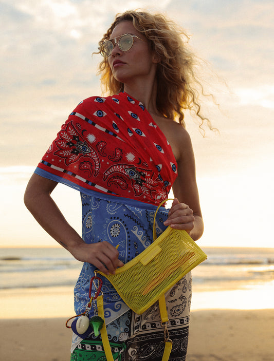 Red Blue Bandana Sarong