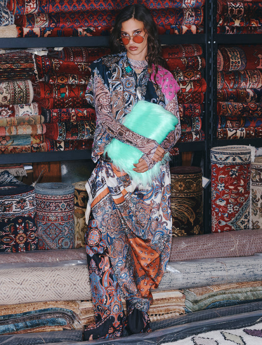 Pammy Clutch - Turquoise