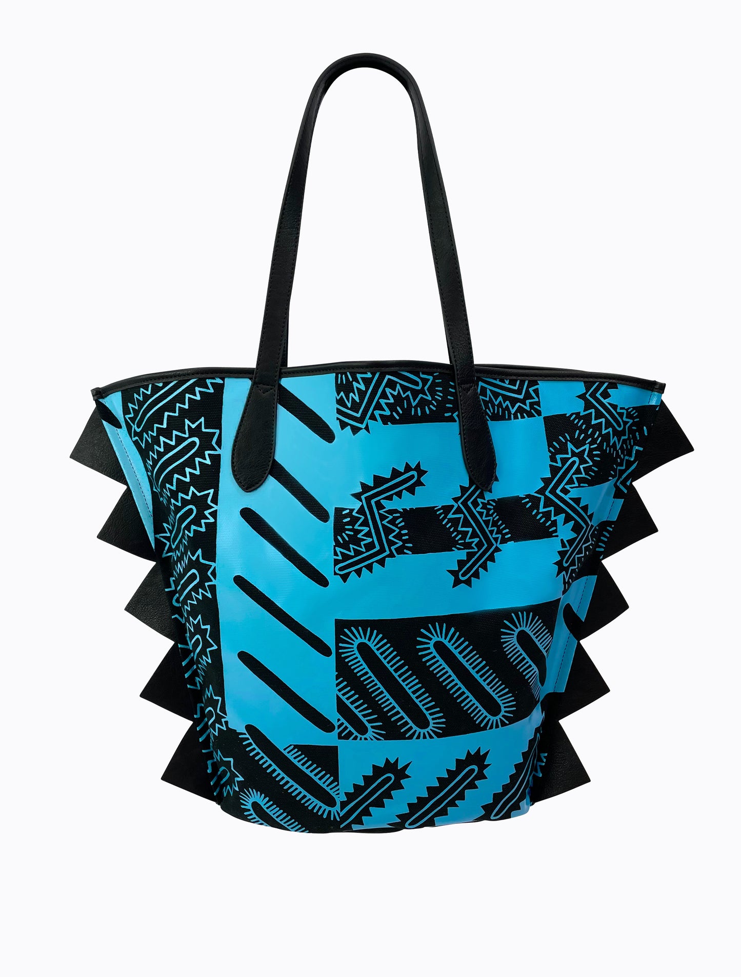 Geo Sparkle Tote - Ocean / Black