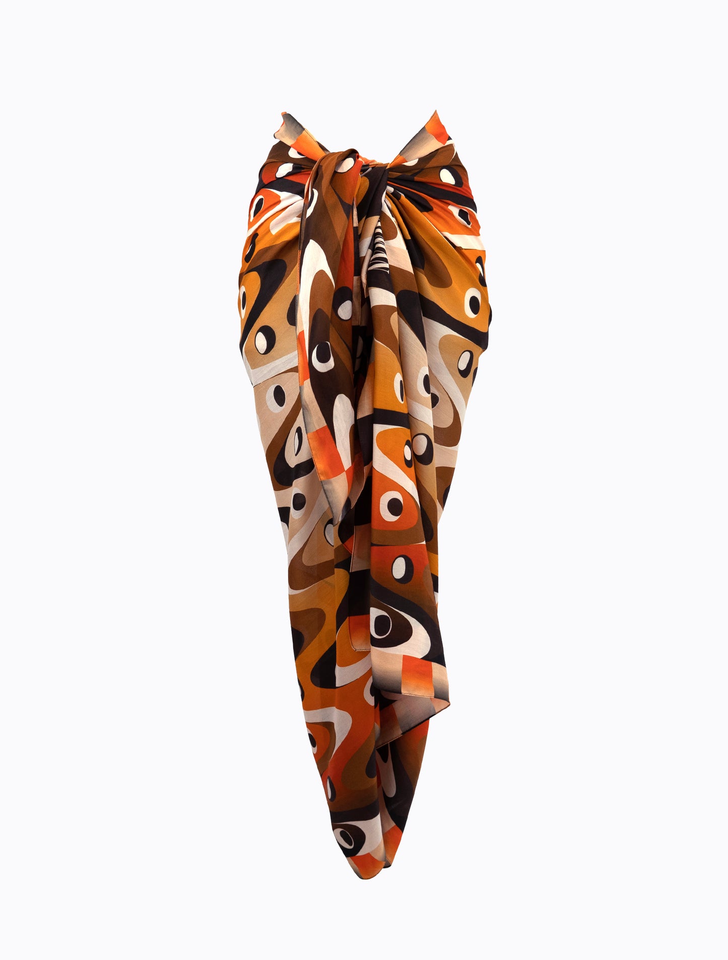 Squiggle Orange Sarong