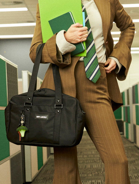 Koko Laptop Bag - Black / Sky Blue