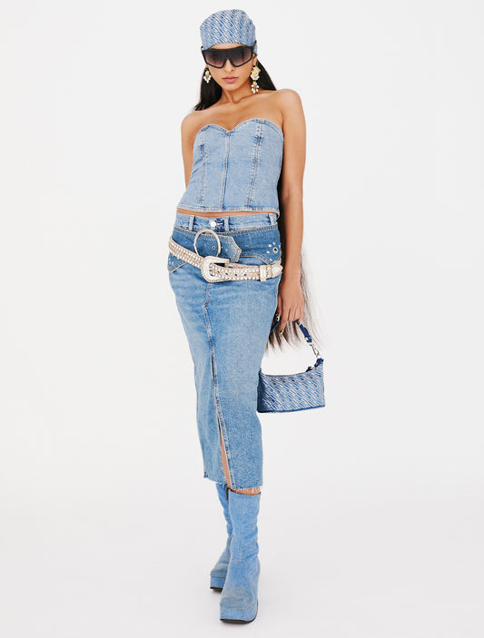 Bingo Bag - Blue Jacquard