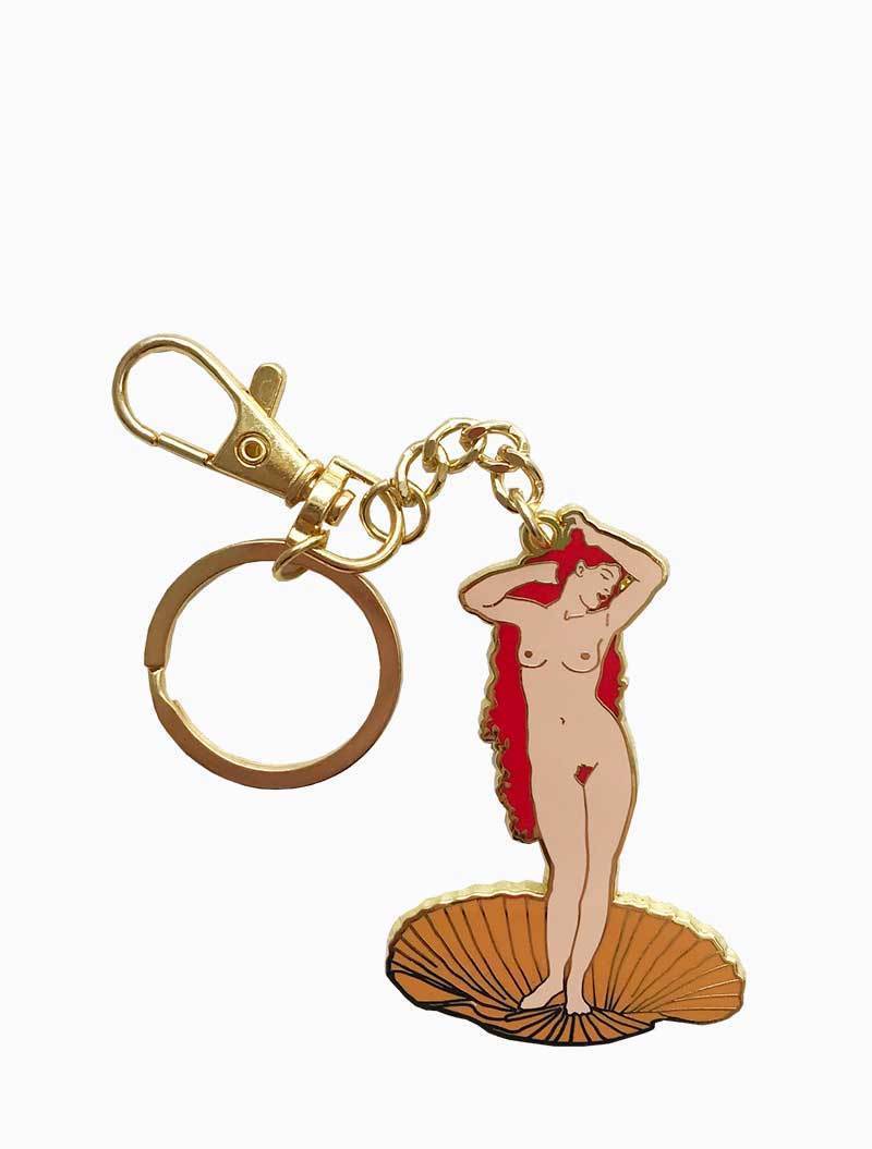 Goddess Keychain - Gold Clam