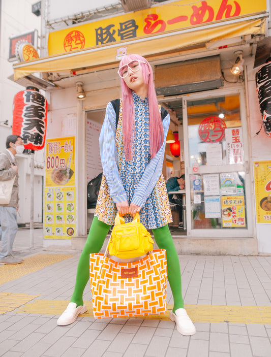 Polanco Tote - Orange Weave