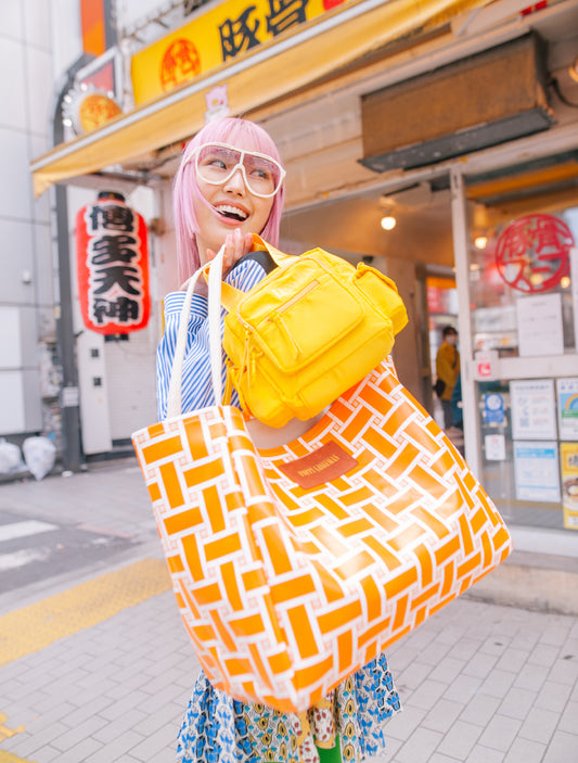 Polanco Tote - Orange Weave