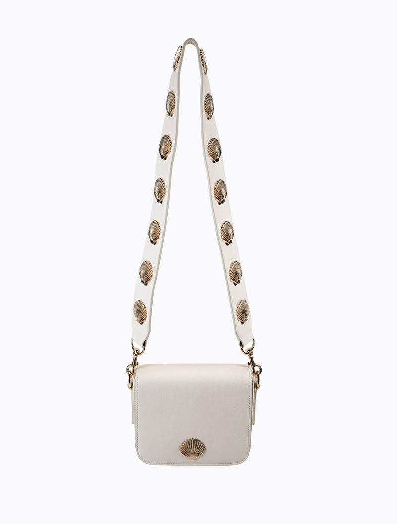 South Beach Shell Shoulder Bag - Blanc