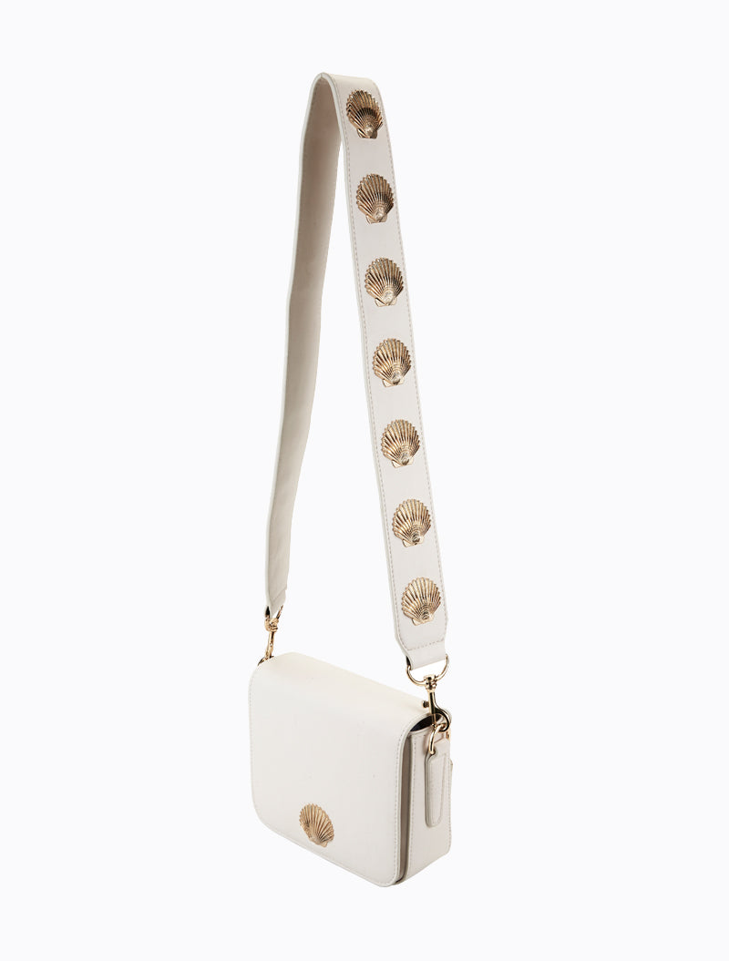 South Beach Shell Shoulder Bag - Blanc