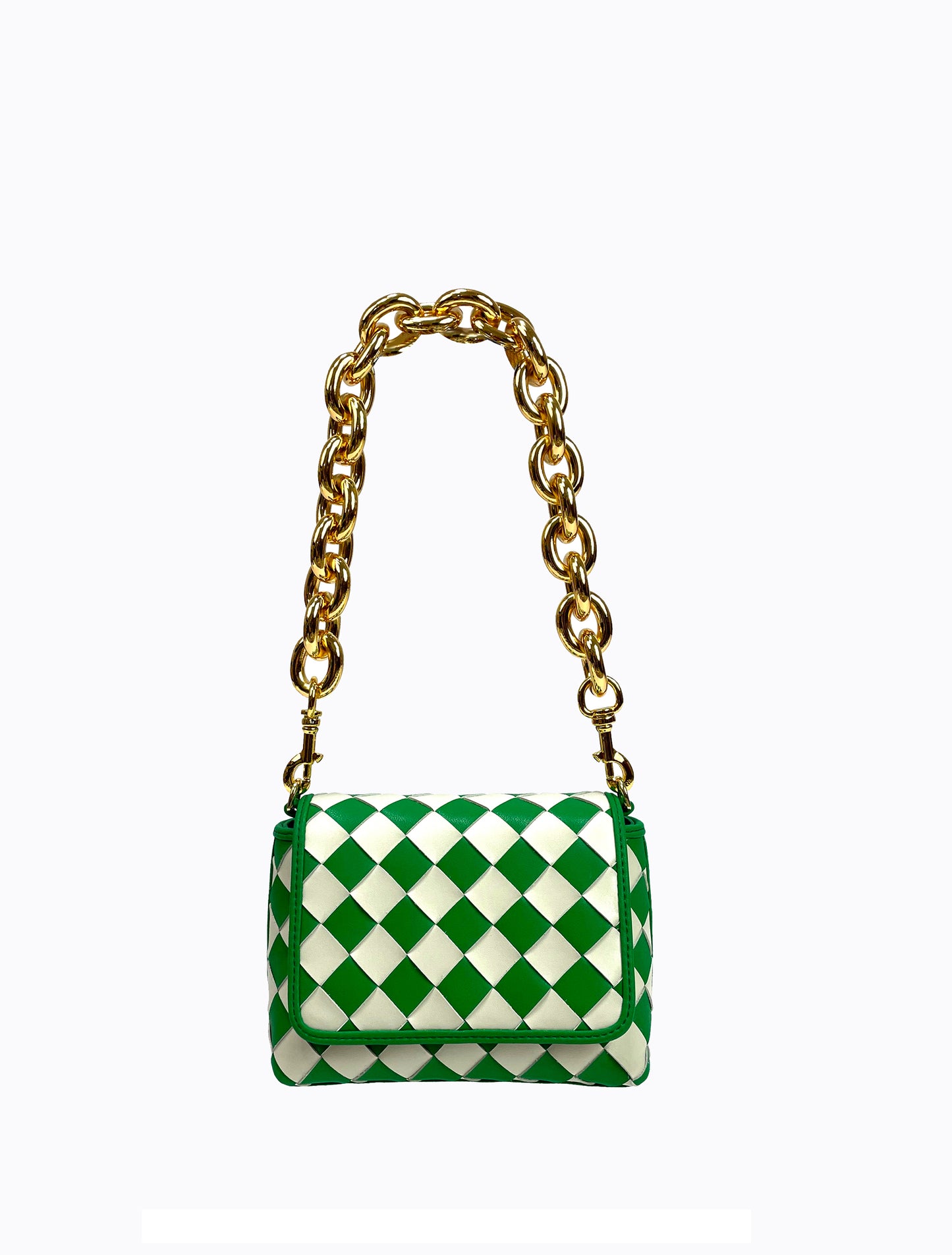 Harlequin Bag - Green / Blanc