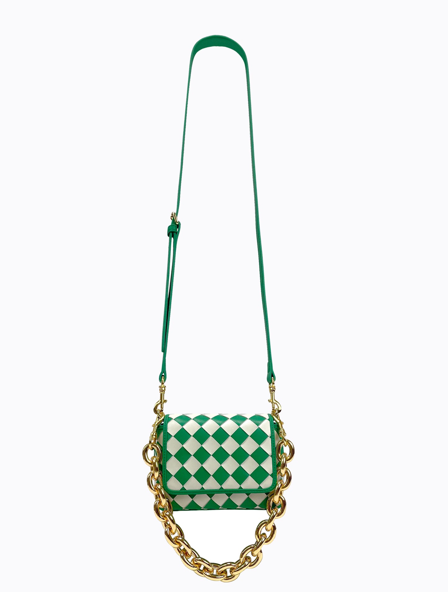 Harlequin Bag - Green / Blanc