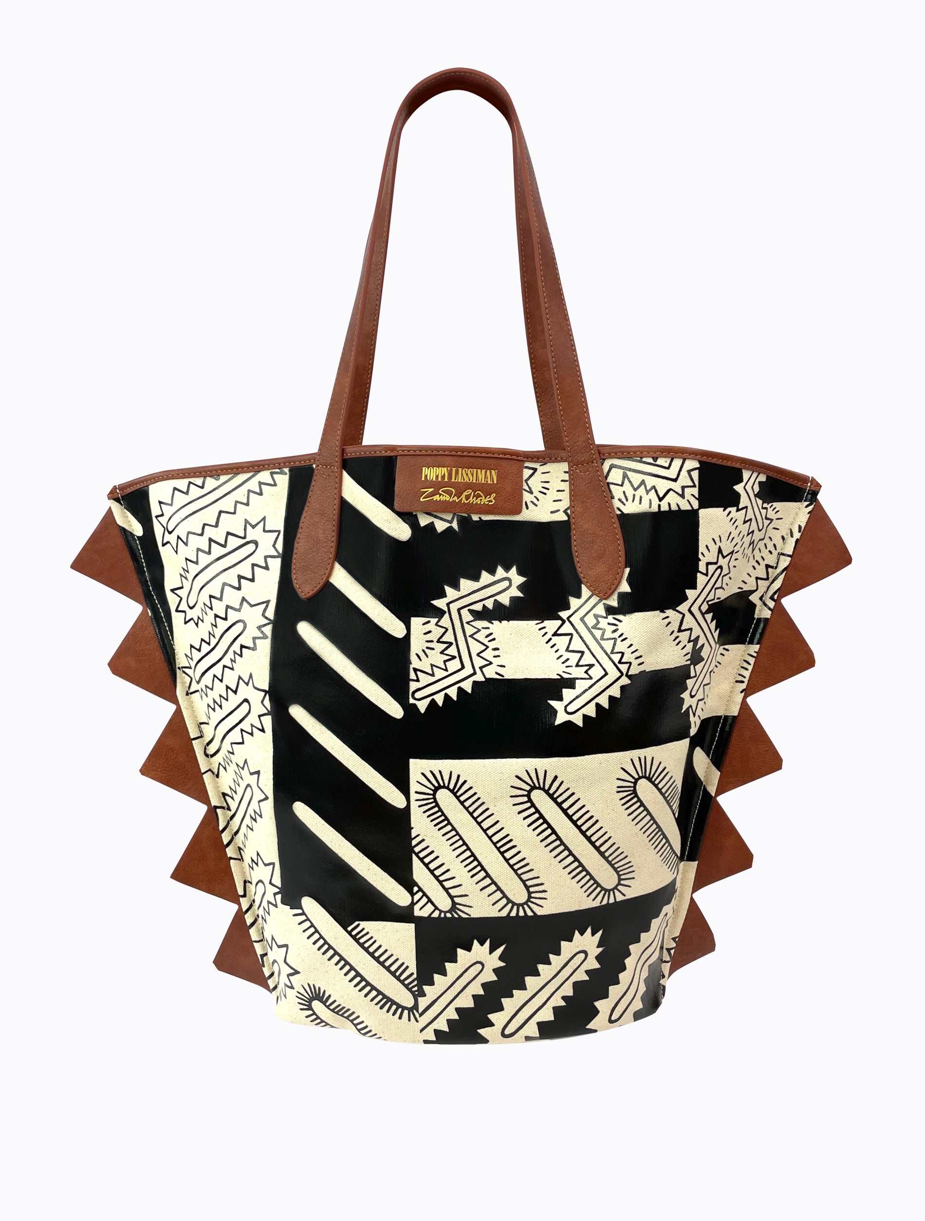 Geo Sparkle Tote Tan
