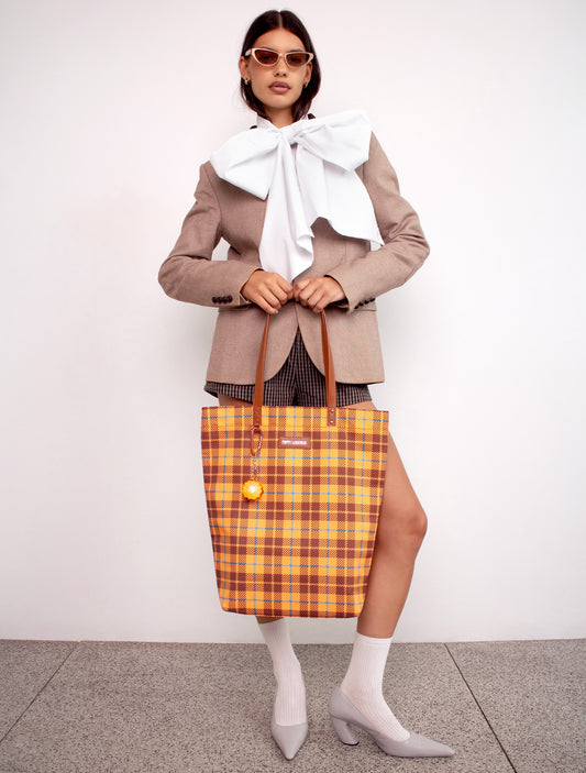 Tarnation Tote - Ochre Tartan