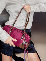 Brisk Barrel Bag - Aubergine / Tan