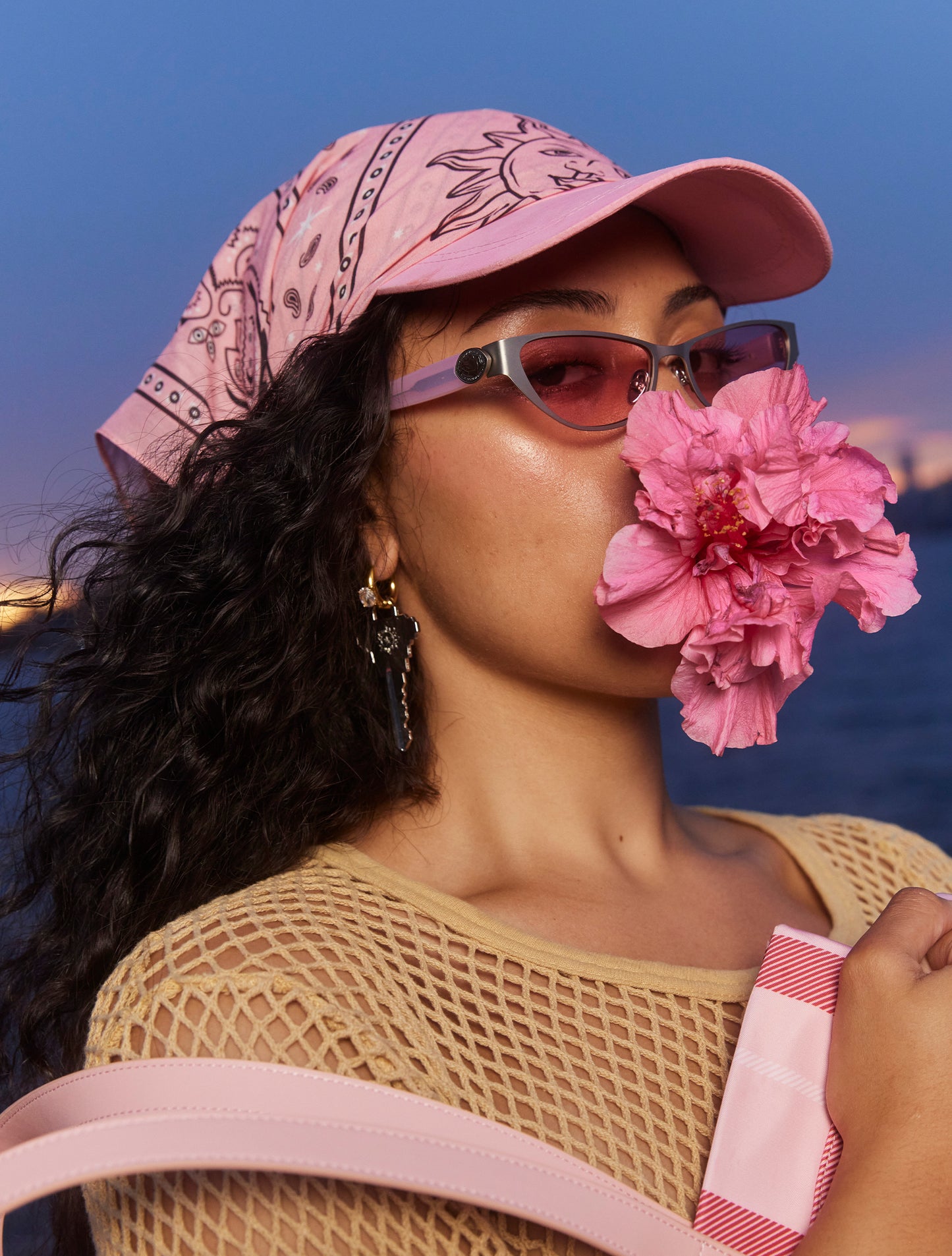 Pink Bandana Scarf