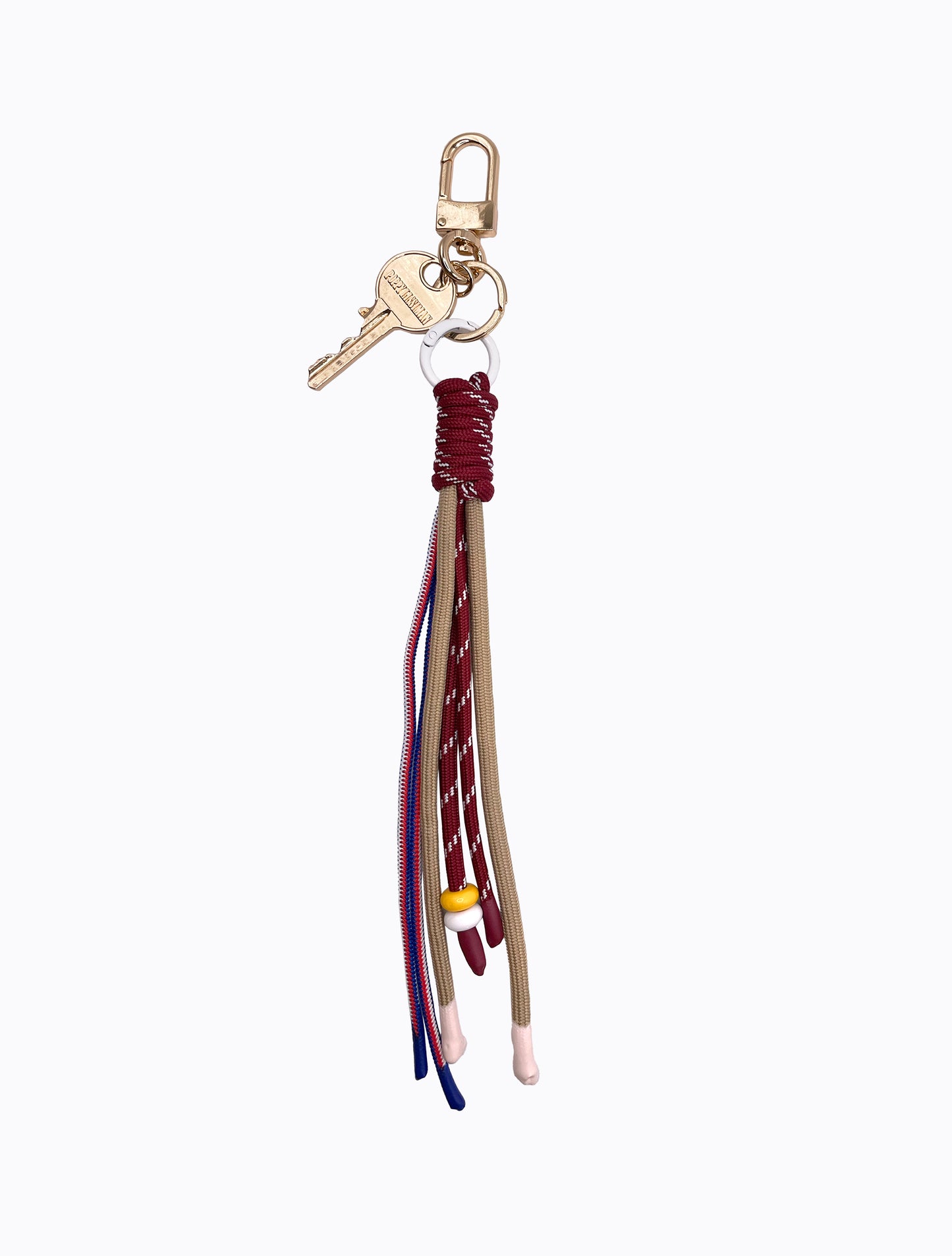 Rope Key Charm - Aubergine / Sand