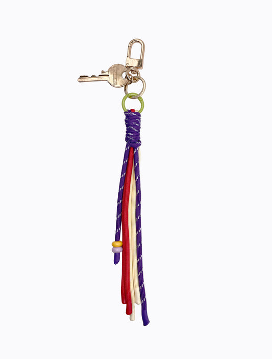 Rope Key Charm - Purple / Red