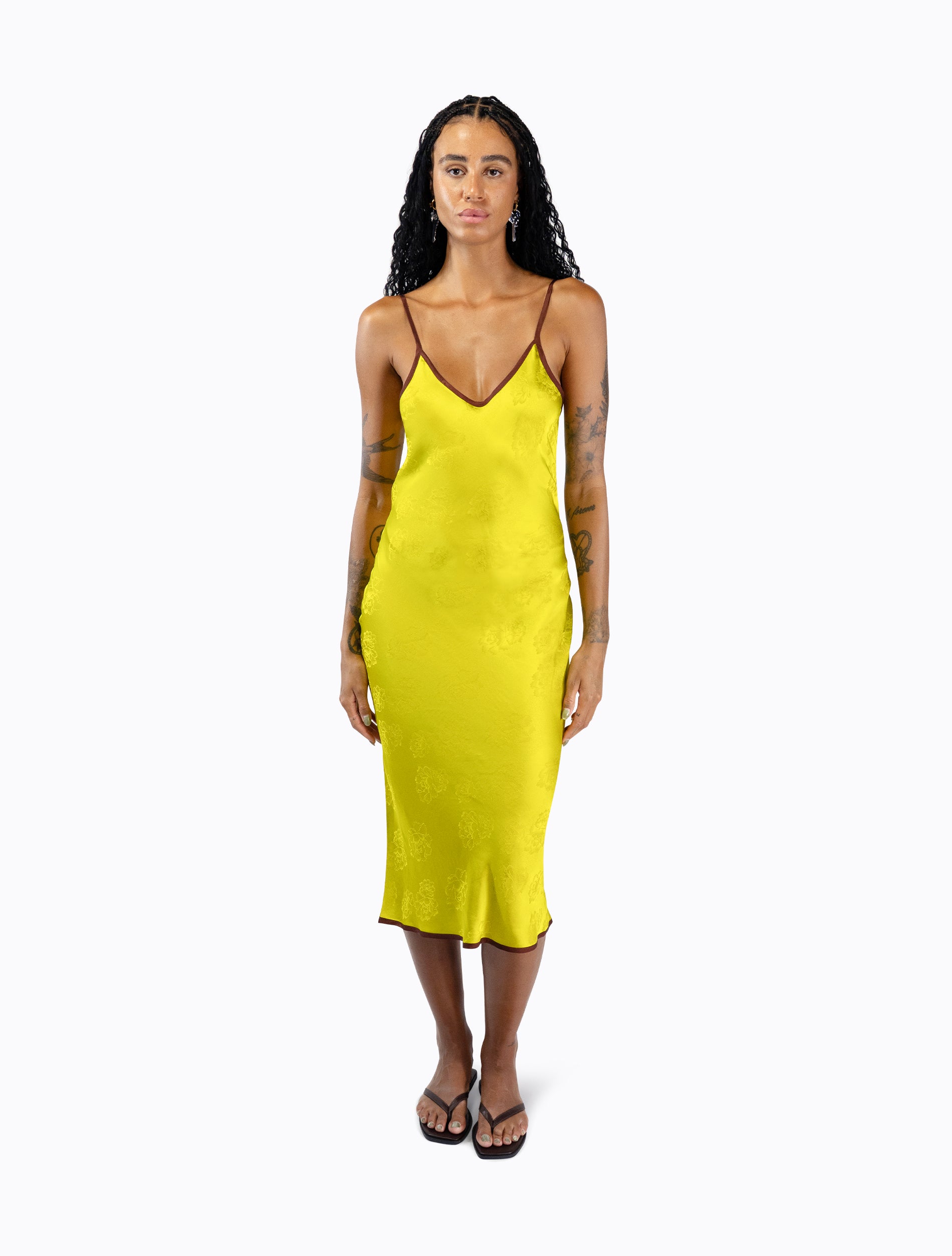 Starling Reversible Slip Dress Guac Choc