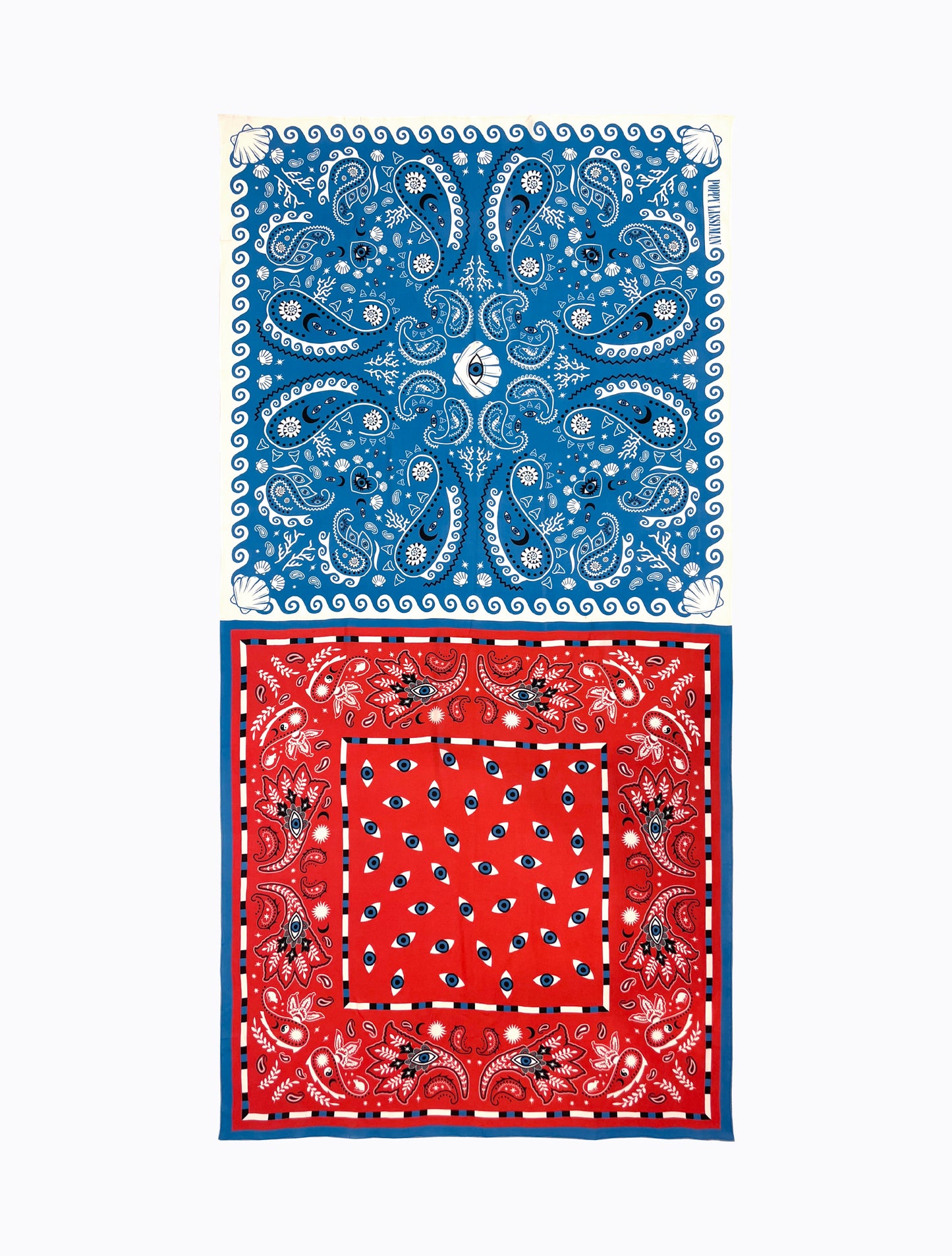 Red Blue Bandana Sarong