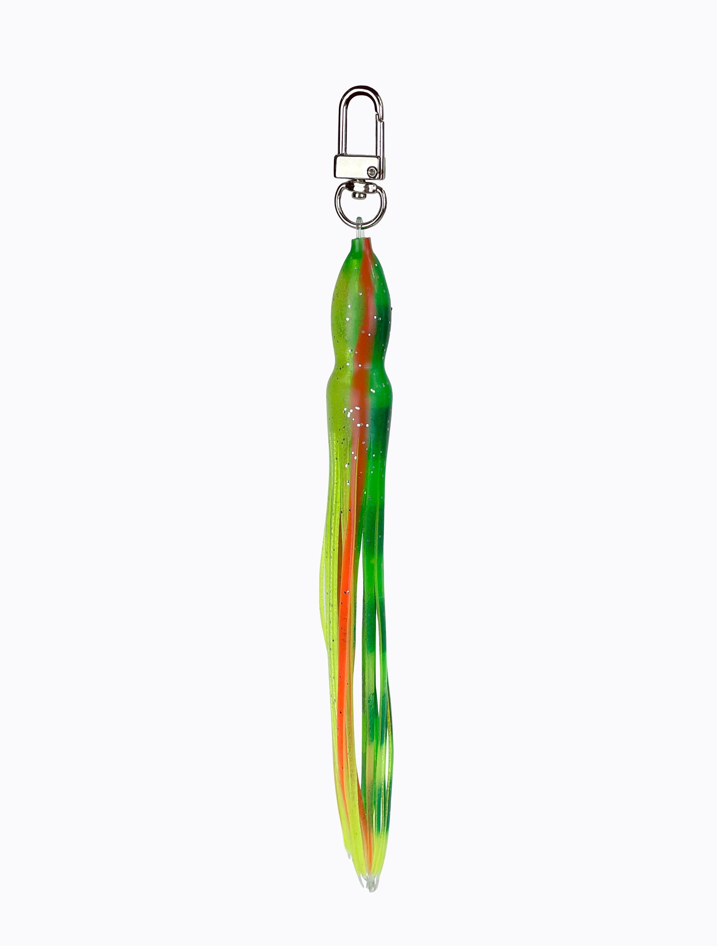 Squid Lure Keychain - Green/Yellow