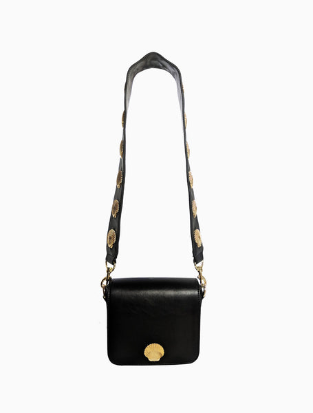 Black store gold bag